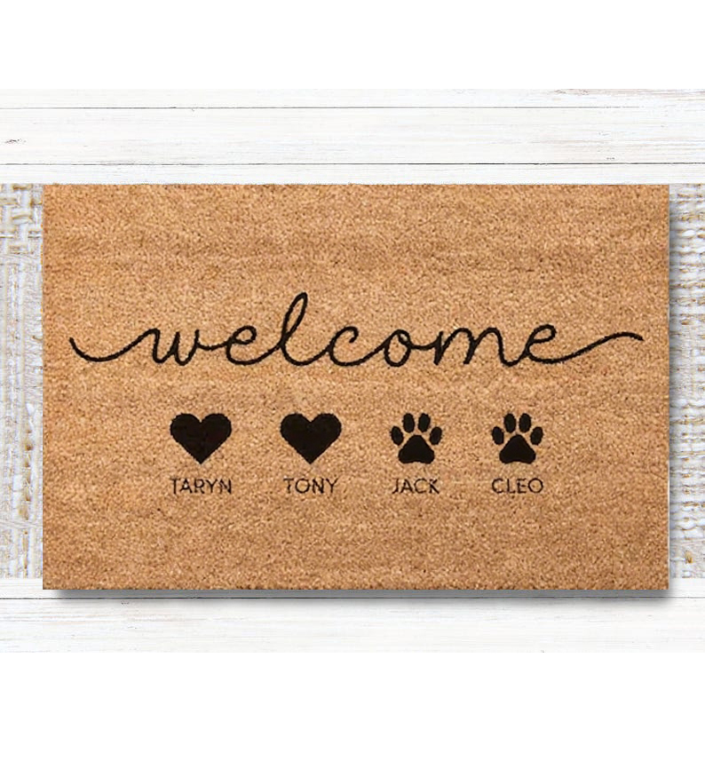 Kids Outdoor Gift Ideas - Custom Family Doormat Custom Pet Doormat