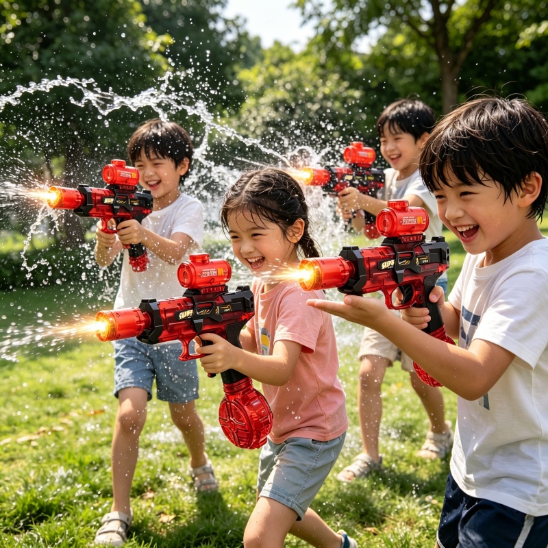 Kids Outdoor Activity Toys - Simulated Firing Children Electric Water Guns