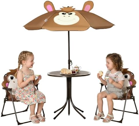 Kids Outdoor Umbrella For Table - Kids Table and Chair Set Picnic