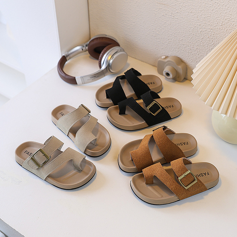 Kids Indoor Outdoor Slippers - Kids Slipper Boys Cork Sandals Casual