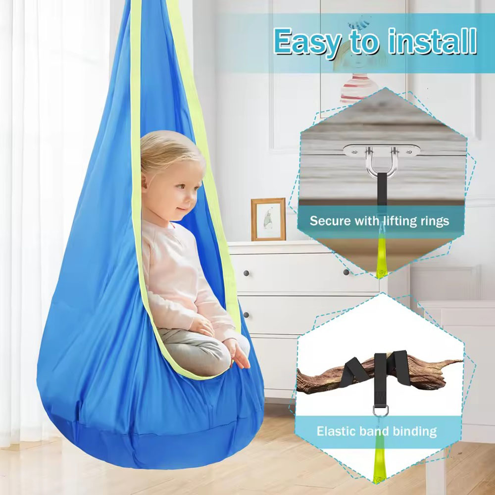 Kids Pod Swing Seat Nylon Hang - огляд і ціна Kids Outdoor Swing Chair