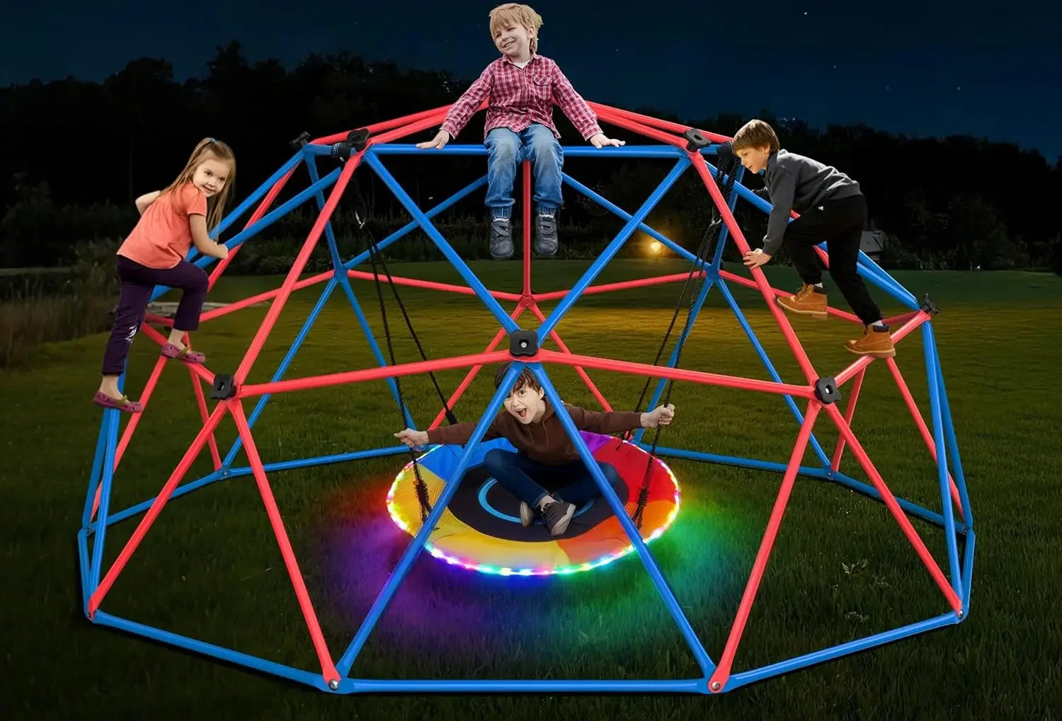 Hapfan Climbing Dome Swing Set - огляд і ціна Kids Outdoor Jungle Gym