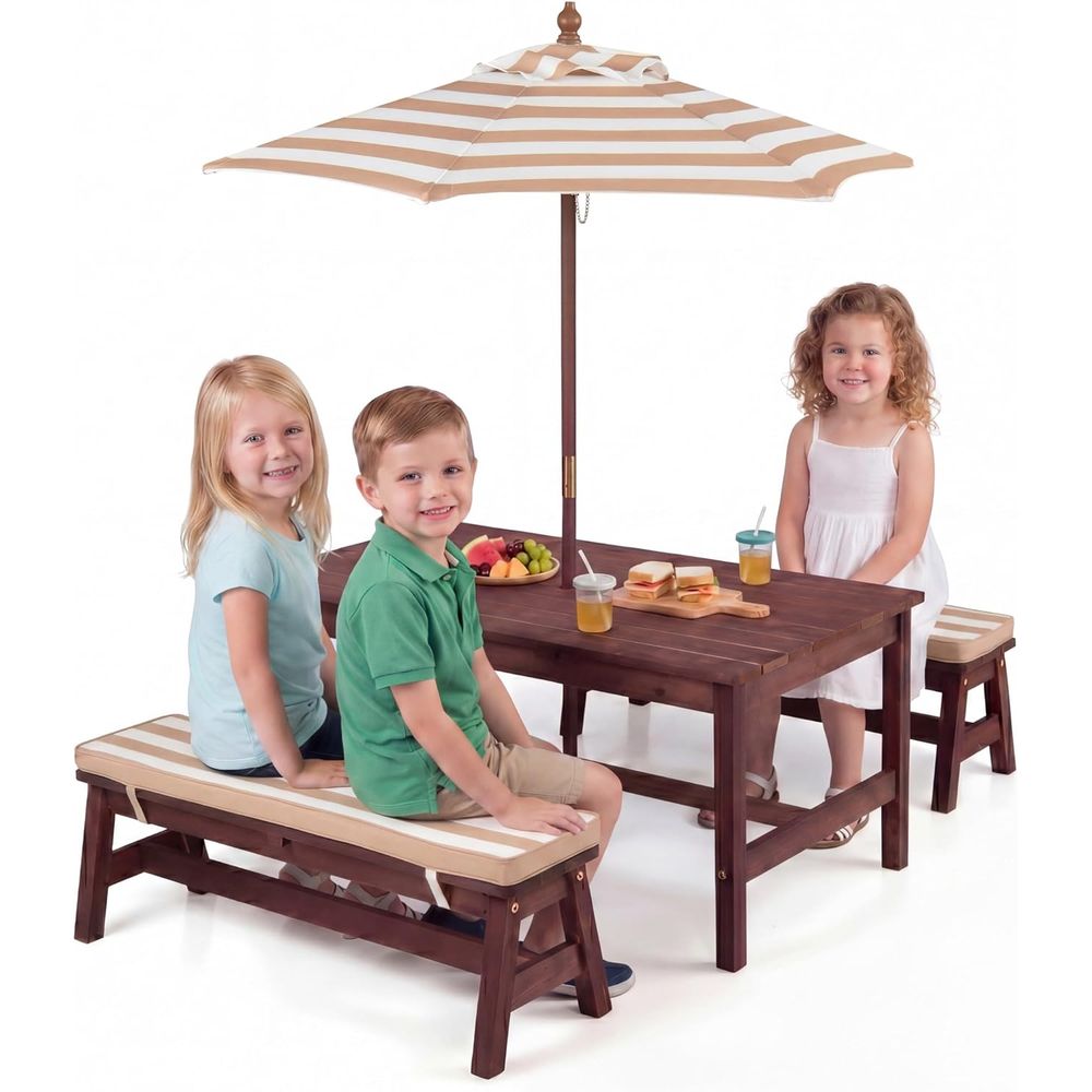 Kids Picnic Table, Large 42“x  - огляд і ціна Kids Outdoor Umbrella For Table