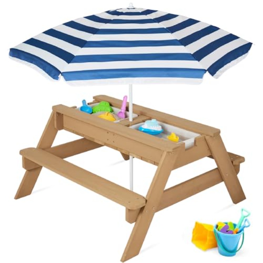 Outdoor kids picnic table with - огляд і ціна Kids Outdoor Umbrella For Table