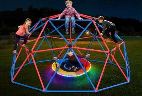 Clim Dome Swing Set with LED S - огляд і ціна Kids Outdoor Jungle Gym
