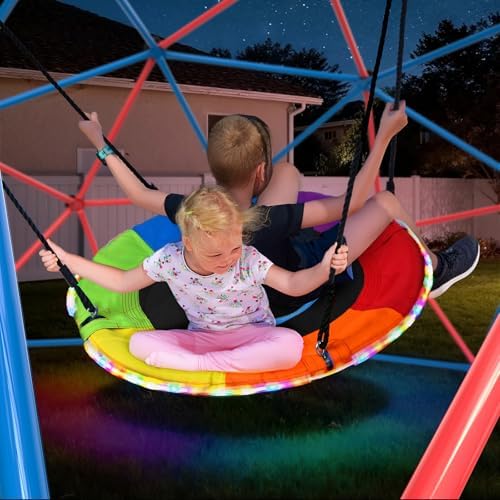 Clim Dome Swing Set with LED S - огляд і ціна Kids Outdoor Jungle Gym