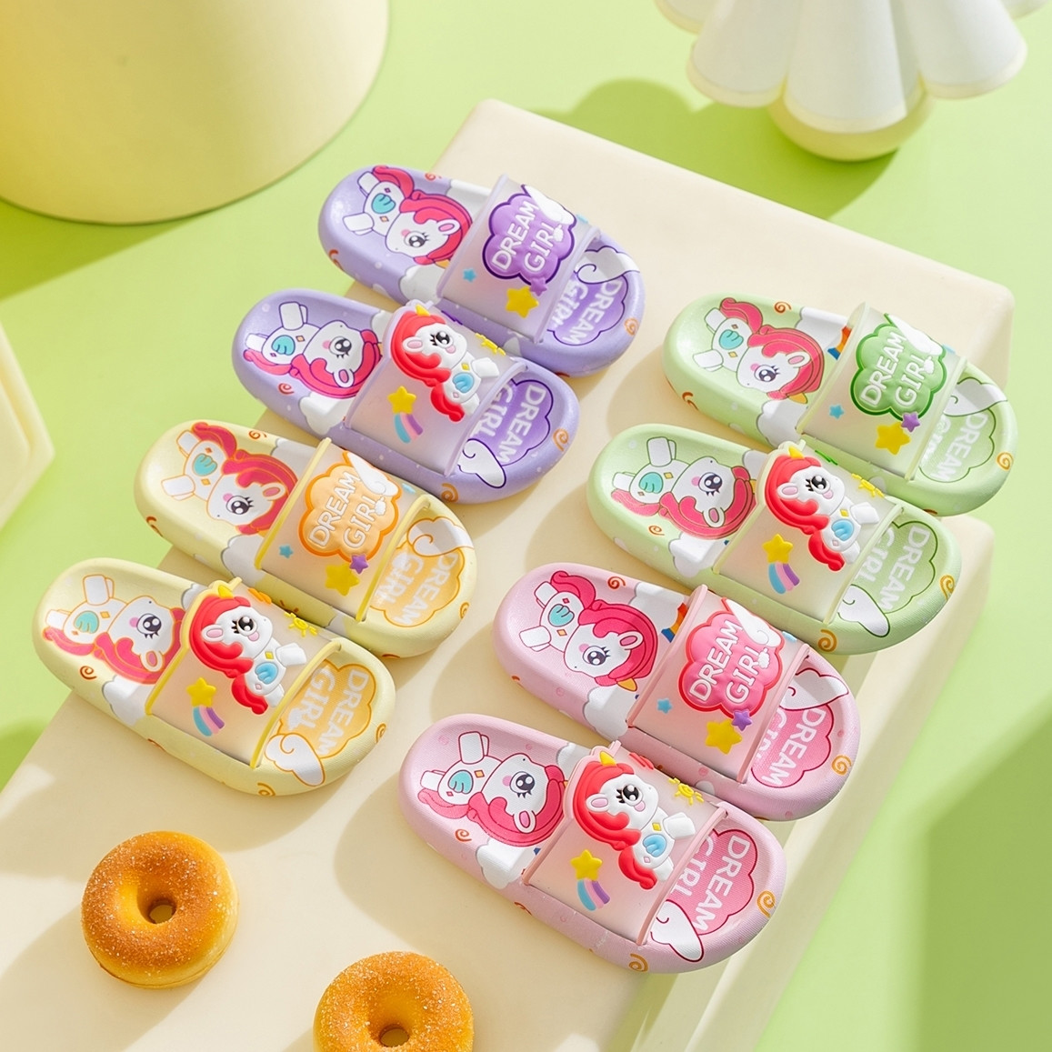 Cute Cartoon Unicorn Kids Slip - огляд і ціна Kids Indoor Outdoor Slippers