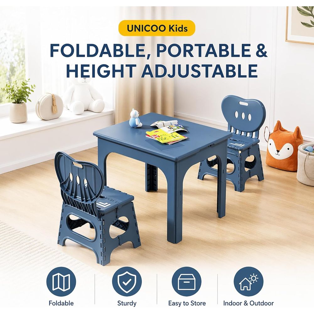 oldable Table and Chair Set, H - огляд і ціна Kids Outdoor Table