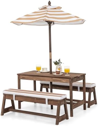 Kids Picnic Table, Outdoor Woo - огляд і ціна Kids Outdoor Umbrella For Table