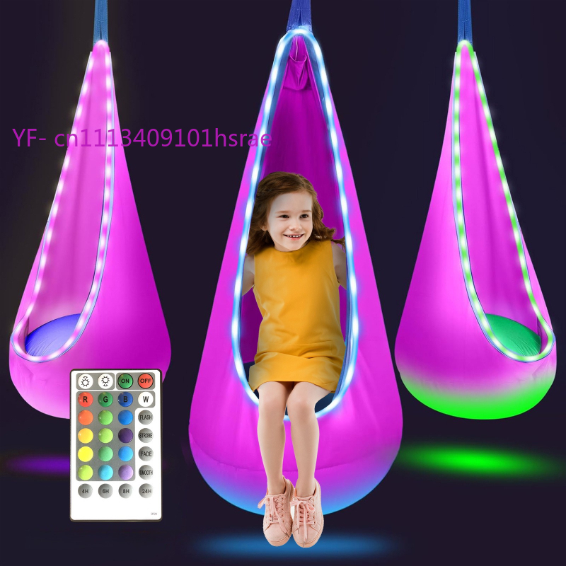 Glowing LED Inflatable Hammock - огляд і ціна Kids Outdoor Swing Chair