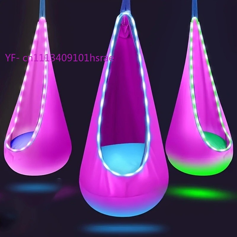Glowing LED Inflatable Hammock - огляд і ціна Kids Outdoor Swing Chair