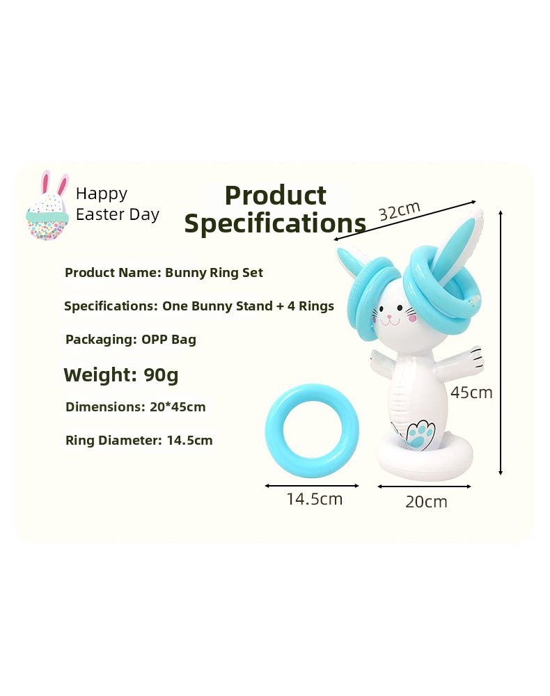 Easter Inflatable Bunny Ring T - огляд і ціна Kids Outdoor Easter Toys