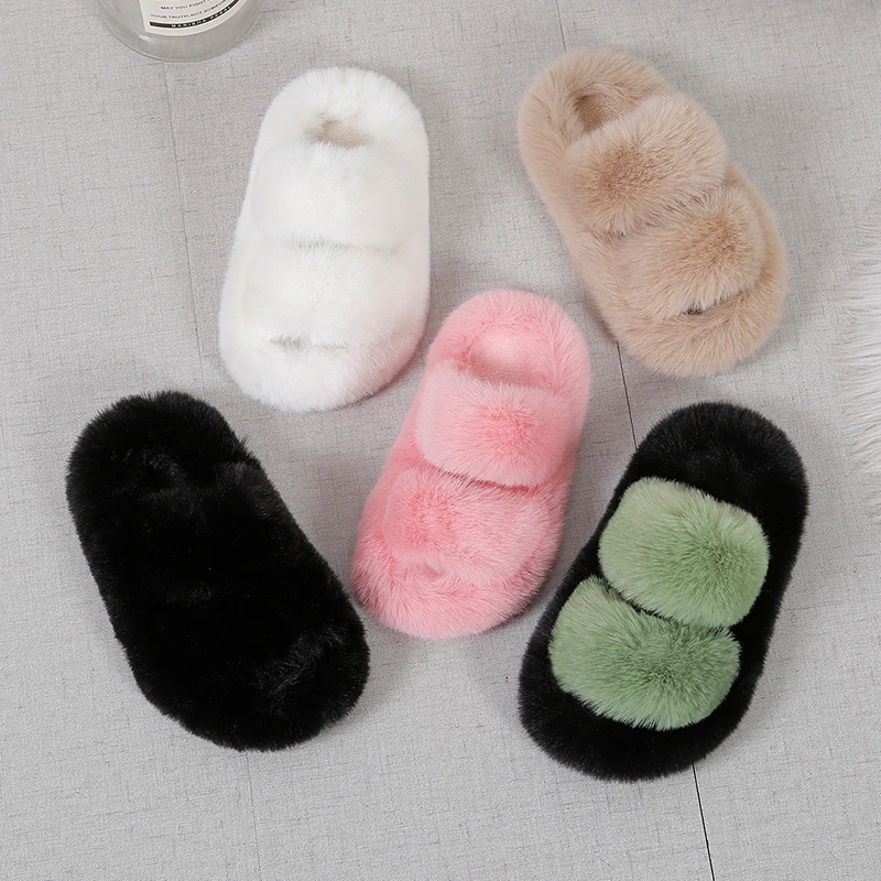 Girls Winter Fur Slippers Clas - огляд і ціна Kids Indoor Outdoor Slippers