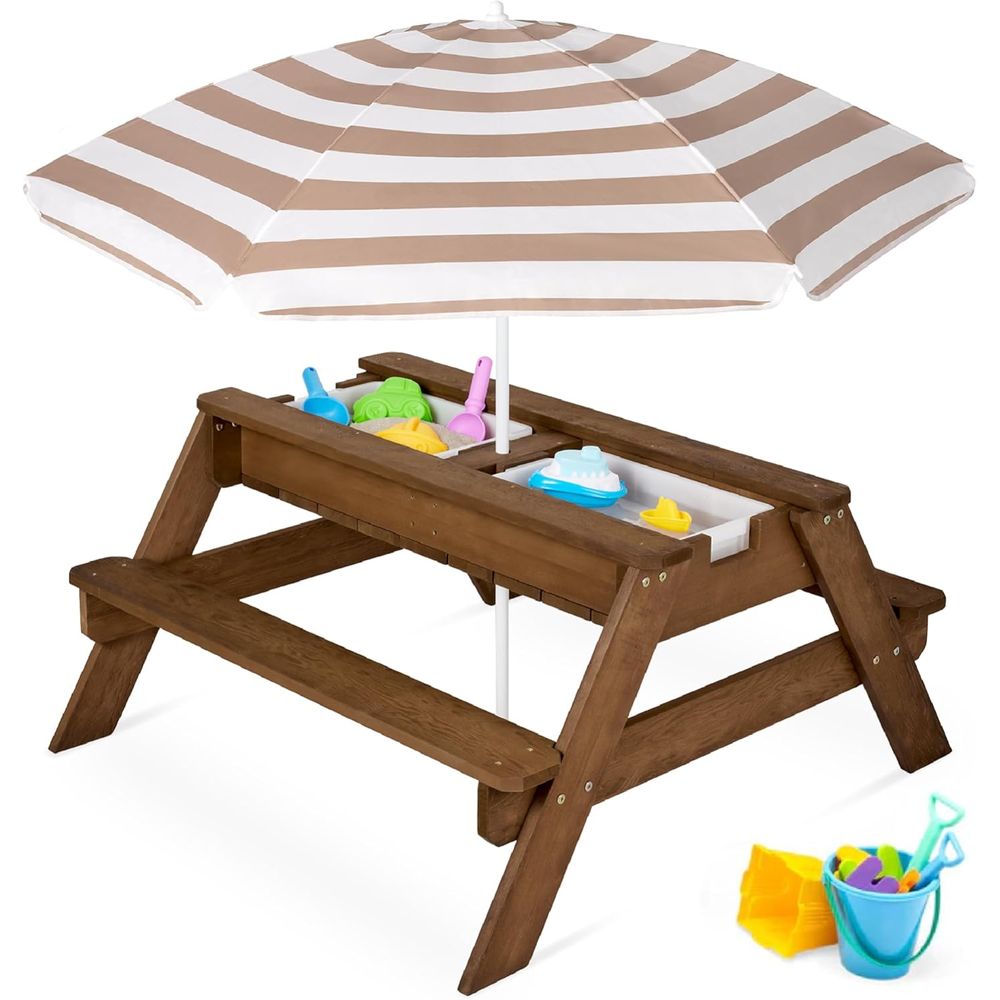 Kids Picnic Table with Umbrell - огляд і ціна Kids Outdoor Umbrella For Table
