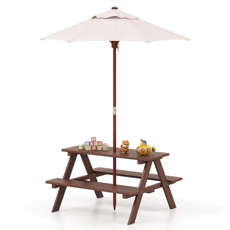 Outdoor 4-Seat Kids Picnic Tab - огляд і ціна Kids Outdoor Umbrella For Table