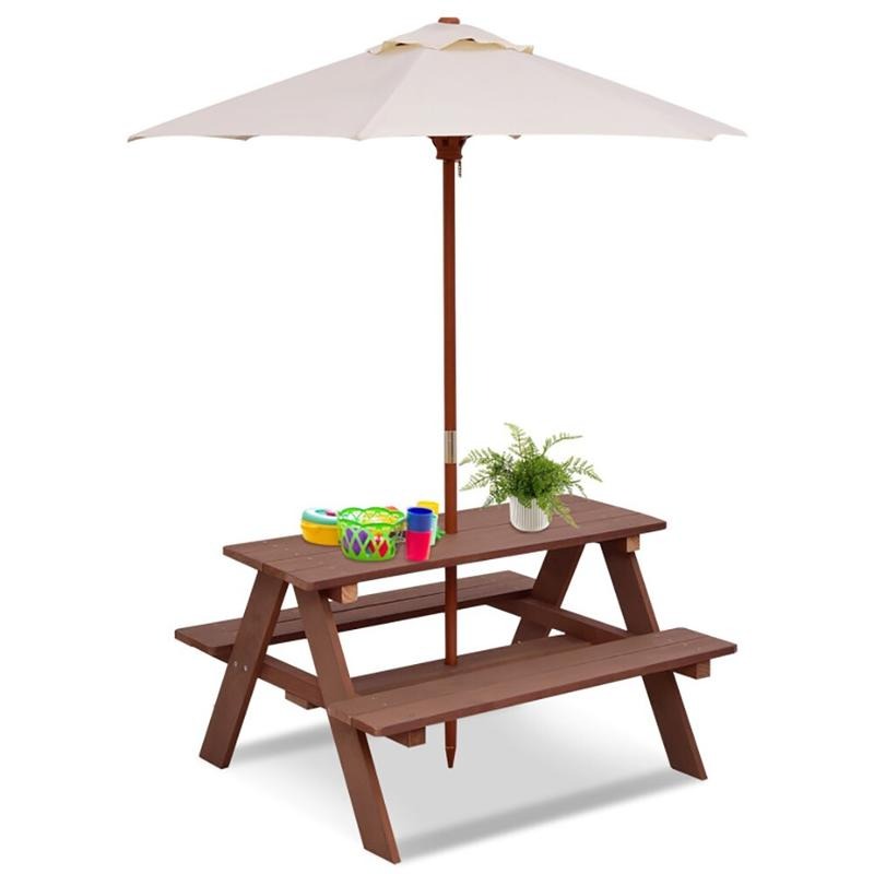 Outdoor 4-Seat Kids Picnic Tab - огляд і ціна Kids Outdoor Umbrella For Table