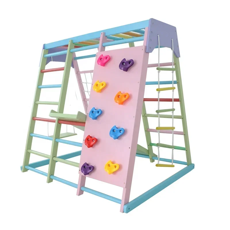 Kids Wooden Climbing Frame Ind - огляд і ціна Kids Outdoor Jungle Gym