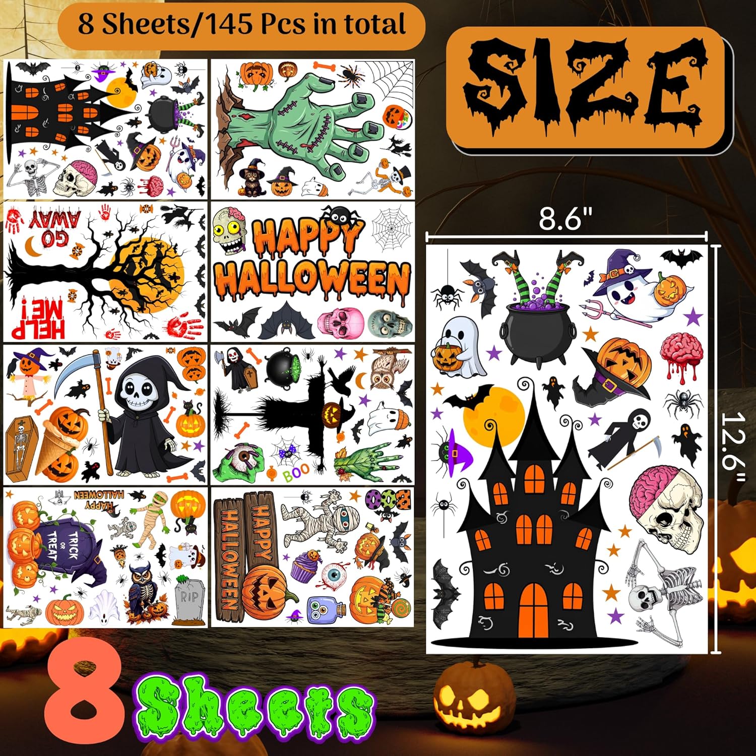 Halloween Window Cling Sticker - огляд і ціна Kids Outdoor Gift Ideas