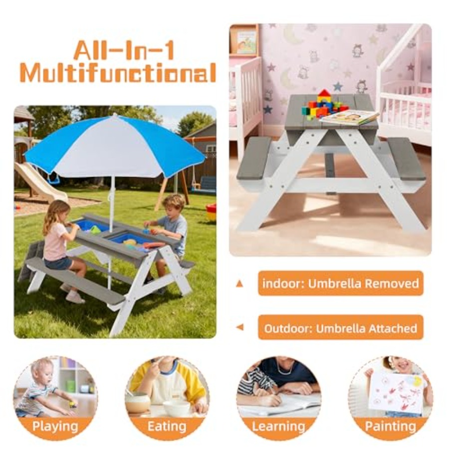 Outdoor backyard patio picnic  - огляд і ціна Kids Outdoor Umbrella For Table